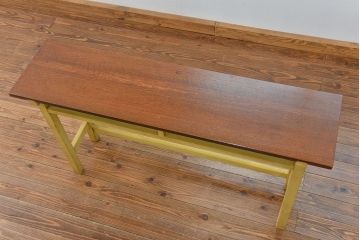 アンティーク家具　アンティーク ペイント仕上げ　横長作業台(5)　(机、在宅ワーク、在宅用デスク、作業台)