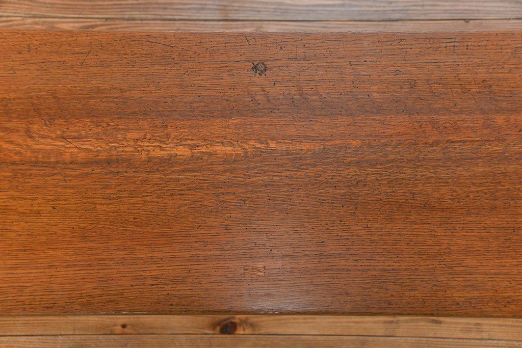 アンティーク家具　アンティーク ペイント仕上げ　横長作業台(5)　(机、在宅ワーク、在宅用デスク、作業台)