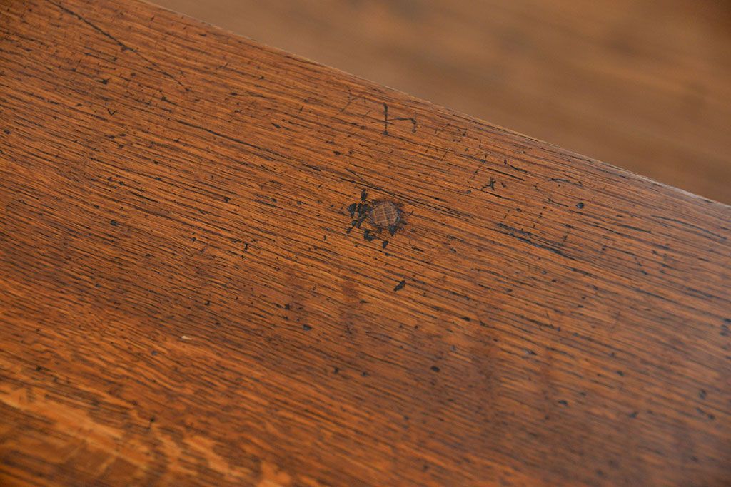 アンティーク家具　アンティーク ペイント仕上げ　横長作業台(5)　(机、在宅ワーク、在宅用デスク、作業台)