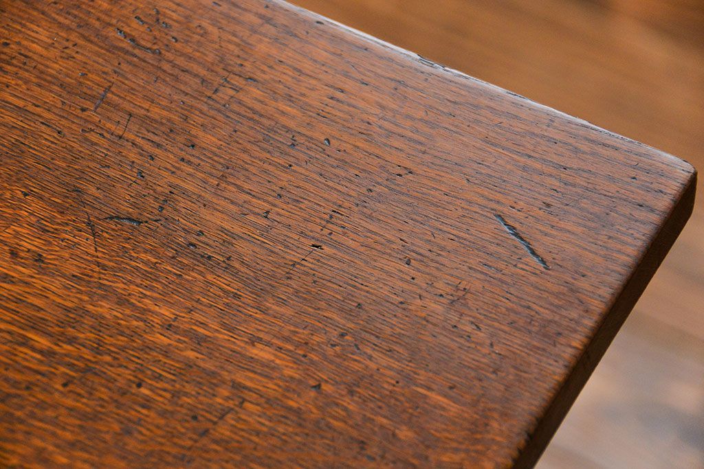 アンティーク家具　アンティーク ペイント仕上げ　横長作業台(5)　(机、在宅ワーク、在宅用デスク、作業台)