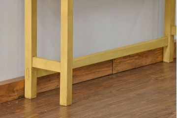 アンティーク家具　アンティーク ペイント仕上げ　横長作業台(5)　(机、在宅ワーク、在宅用デスク、作業台)