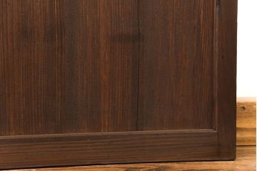 古民具・骨董 鏡板が桐材の珍しいガラス帯戸　4枚セット　(引き戸)