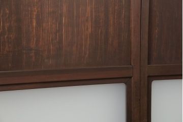 古民具・骨董 鏡板が桐材の珍しいガラス帯戸　4枚セット　(引き戸)