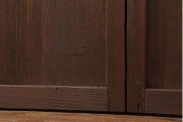 古民具・骨董 鏡板が桐材の珍しいガラス帯戸　4枚セット　(引き戸)