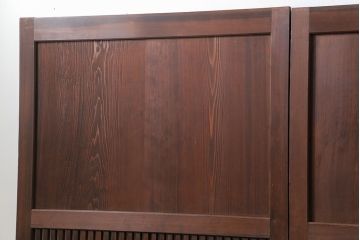 古民具・骨董 上質なガラス入り格子帯戸　4枚セット　(引き戸、ガラス帯戸)