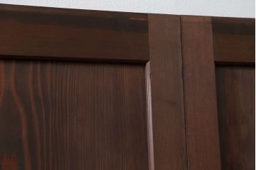 古民具・骨董 上質なガラス入り格子帯戸　4枚セット　(引き戸、ガラス帯戸)