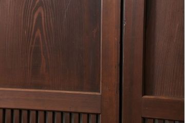 古民具・骨董 上質なガラス入り格子帯戸　4枚セット　(引き戸、ガラス帯戸)