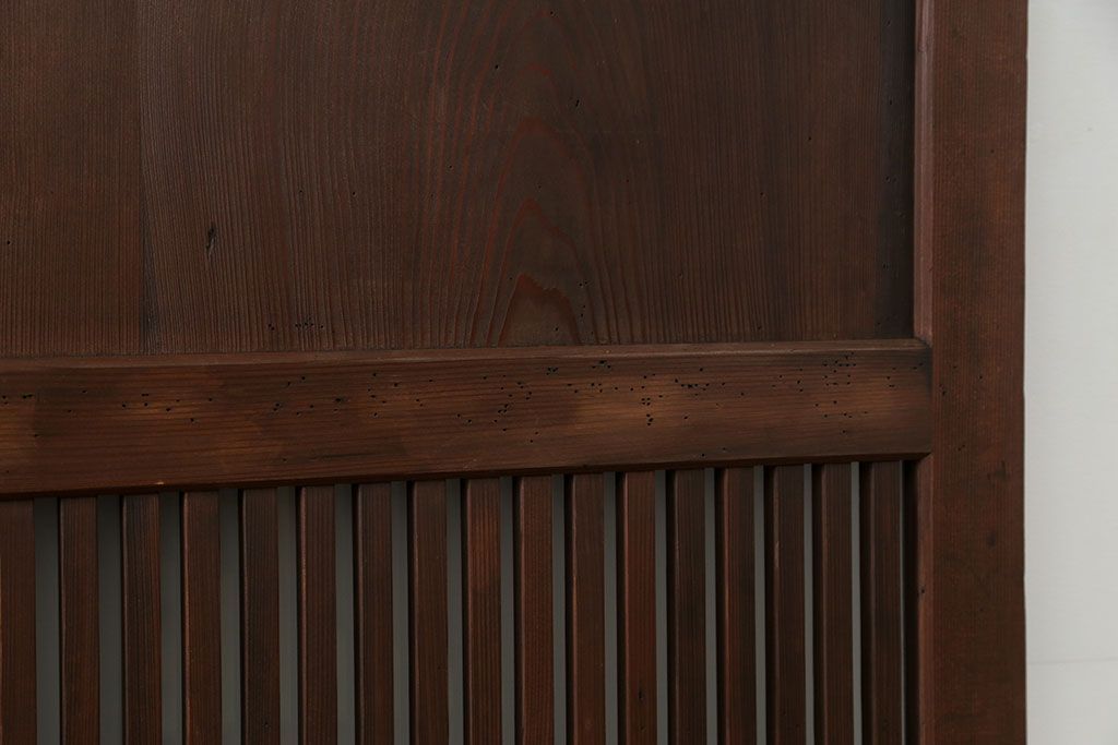 古民具・骨董 上質なガラス入り格子帯戸　4枚セット　(引き戸、ガラス帯戸)