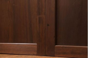 古民具・骨董 上質なガラス入り格子帯戸　4枚セット　(引き戸、ガラス帯戸)