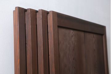 古民具・骨董 上質なガラス入り格子帯戸　4枚セット　(引き戸、ガラス帯戸)