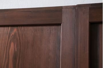 古民具・骨董 上質なガラス入り格子帯戸　4枚セット　(引き戸、ガラス帯戸)