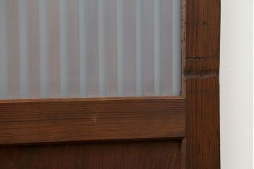 古民具・骨董 上質なガラス入り格子帯戸　4枚セット　(引き戸、ガラス帯戸)