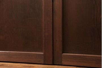 古民具・骨董 上質なガラス入り格子帯戸　4枚セット　(引き戸、ガラス帯戸)