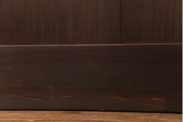 アンティーク 上品な格子入りガラス帯戸　2枚セット(建具、引き戸)