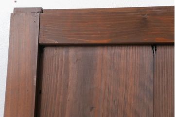 アンティーク 上品な格子入りガラス帯戸　2枚セット(建具、引き戸)