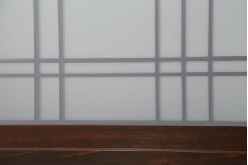 アンティーク 上品な格子入りガラス帯戸　2枚セット(建具、引き戸)