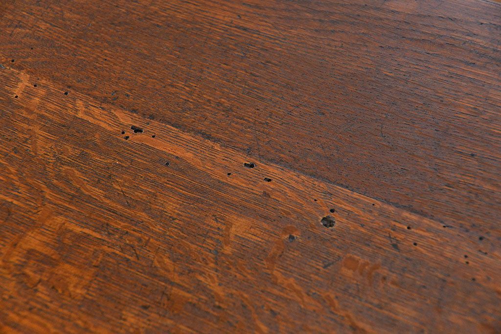 アンティーク家具　アンティーク ペイント仕上げ　横長作業台(6)　(机、在宅ワーク、在宅用デスク、作業台)