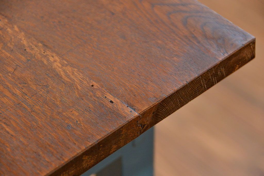 アンティーク家具　アンティーク ペイント仕上げ　横長作業台(6)　(机、在宅ワーク、在宅用デスク、作業台)