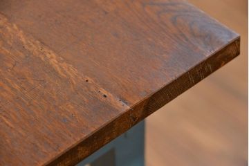 アンティーク家具　アンティーク ペイント仕上げ　横長作業台(6)　(机、在宅ワーク、在宅用デスク、作業台)