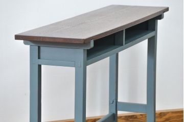 アンティーク家具　アンティーク ペイント仕上げ　横長作業台(6)　(机、在宅ワーク、在宅用デスク、作業台)