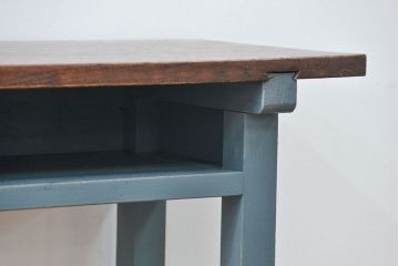 アンティーク家具　アンティーク ペイント仕上げ　横長作業台(6)　(机、在宅ワーク、在宅用デスク、作業台)