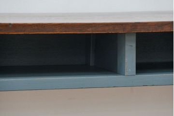 アンティーク家具　アンティーク ペイント仕上げ　横長作業台(6)　(机、在宅ワーク、在宅用デスク、作業台)
