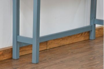 アンティーク家具　アンティーク ペイント仕上げ　横長作業台(6)　(机、在宅ワーク、在宅用デスク、作業台)