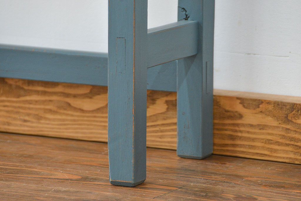 アンティーク家具　アンティーク ペイント仕上げ　横長作業台(6)　(机、在宅ワーク、在宅用デスク、作業台)