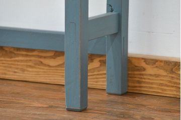 アンティーク家具　アンティーク ペイント仕上げ　横長作業台(6)　(机、在宅ワーク、在宅用デスク、作業台)