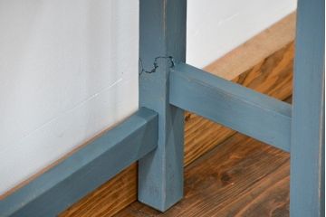 アンティーク家具　アンティーク ペイント仕上げ　横長作業台(6)　(机、在宅ワーク、在宅用デスク、作業台)