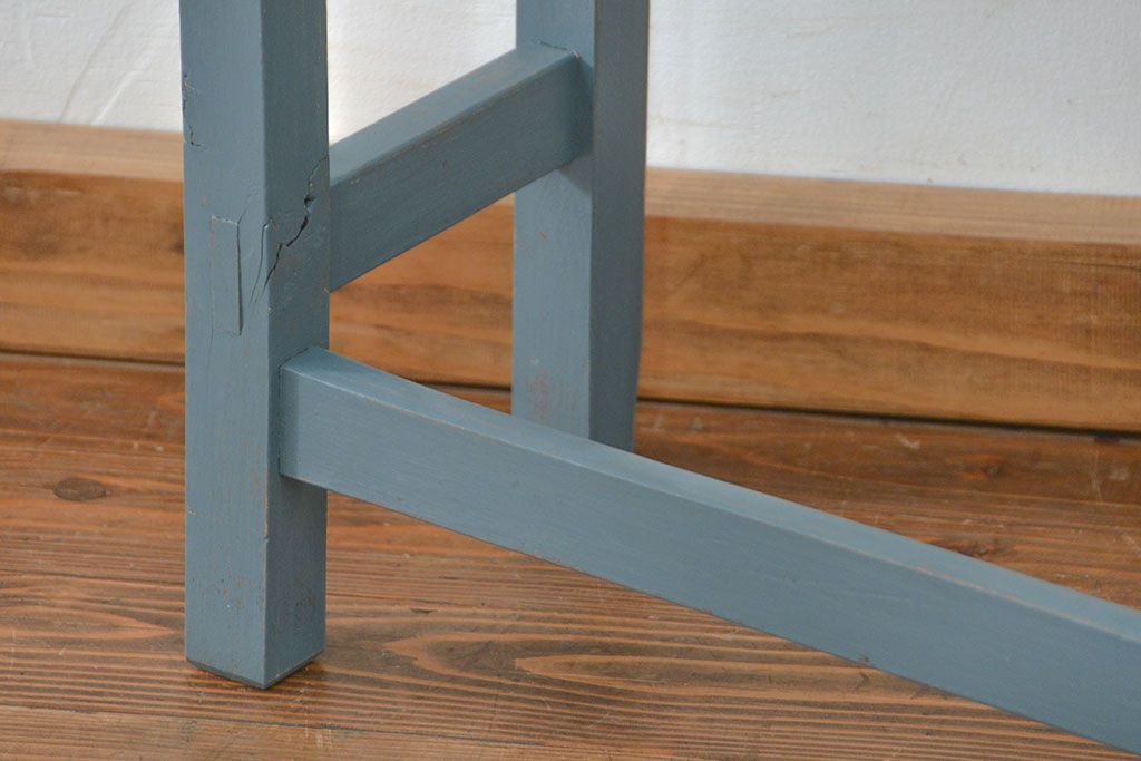 アンティーク家具　アンティーク ペイント仕上げ　横長作業台(6)　(机、在宅ワーク、在宅用デスク、作業台)