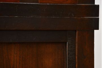 アンティーク家具　古民具・骨董 上品な結霜ガラス　4尺水屋箪笥　(食器棚、キャビネット)