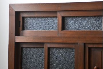 アンティーク家具　古民具・骨董 作りの良い　上品な3尺水屋箪笥　(食器棚、キャビネット)