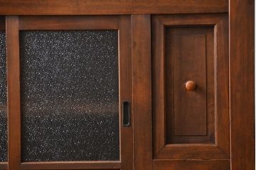 アンティーク家具　古民具・骨董 作りの良い　上品な3尺水屋箪笥　(食器棚、キャビネット)