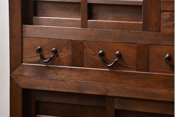 アンティーク家具　古民具・骨董 作りの良い　上品な3尺水屋箪笥　(食器棚、キャビネット)