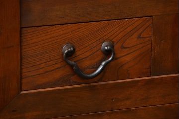 アンティーク家具　古民具・骨董 作りの良い　上品な3尺水屋箪笥　(食器棚、キャビネット)