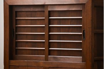 アンティーク家具　古民具・骨董 作りの良い　上品な3尺水屋箪笥　(食器棚、キャビネット)