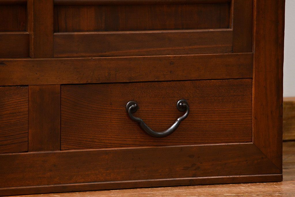 アンティーク家具　古民具・骨董 作りの良い　上品な3尺水屋箪笥　(食器棚、キャビネット)