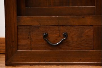 アンティーク家具　古民具・骨董 作りの良い　上品な3尺水屋箪笥　(食器棚、キャビネット)