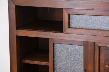 アンティーク家具　古民具・骨董 作りの良い　上品な3尺水屋箪笥　(食器棚、キャビネット)