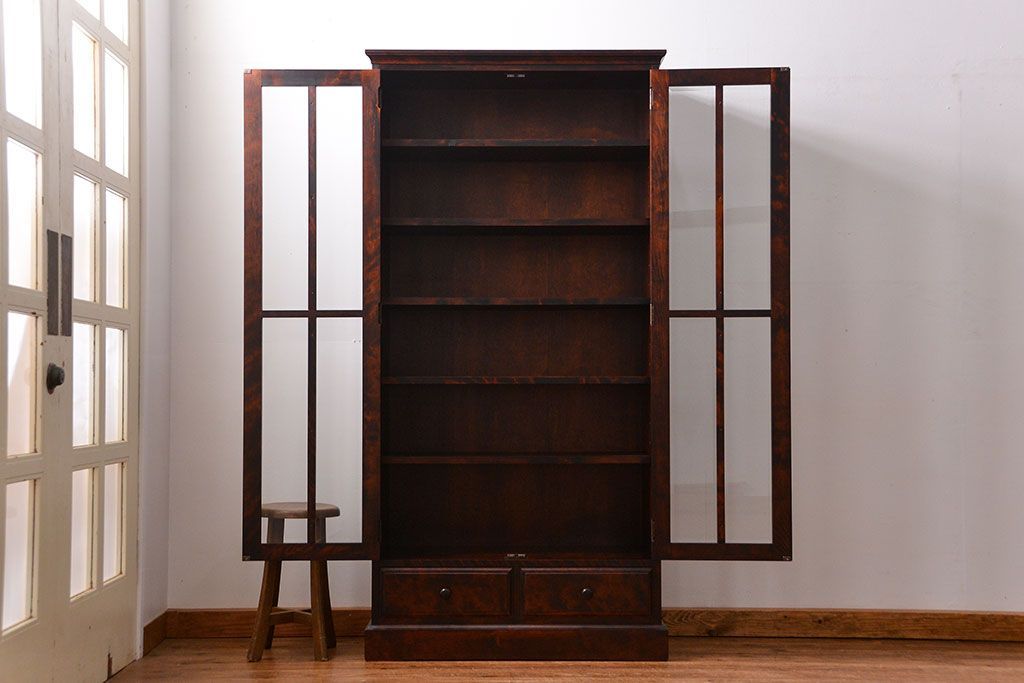 中古　北海道和光民芸家具　ブックケース(書棚、本棚、本箱)