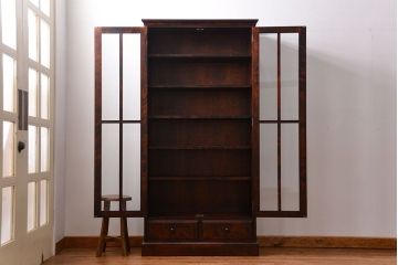 中古　北海道和光民芸家具　ブックケース(書棚、本棚、本箱)