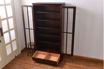 中古　北海道和光民芸家具　ブックケース(書棚、本棚、本箱)
