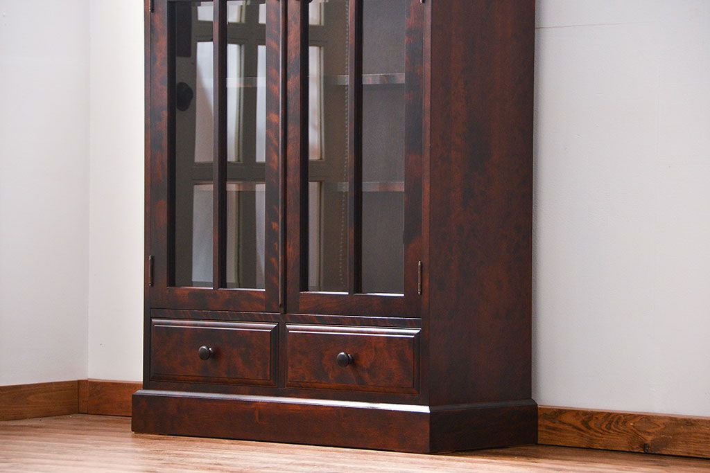 中古　北海道和光民芸家具　ブックケース(書棚、本棚、本箱)