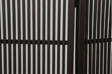 古民具・骨董 古い商家の折り畳み式衝立て　(パーテーション、帳場格子)