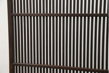 古民具・骨董 古い商家の折り畳み式衝立て　(パーテーション、帳場格子)