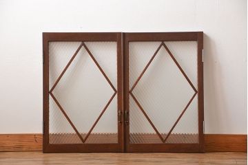 大正ロマン　菱型ガラス扉(窓)