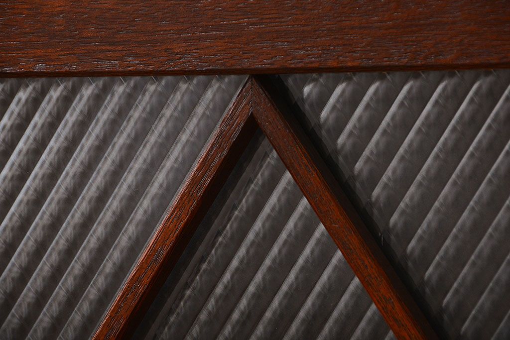 大正ロマン　菱型ガラス扉(窓)