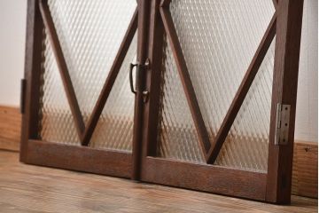 大正ロマン　菱型ガラス扉(窓)