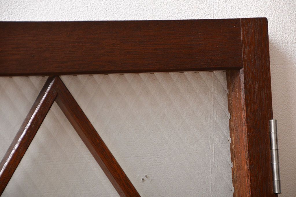 大正ロマン　菱型ガラス扉(窓)